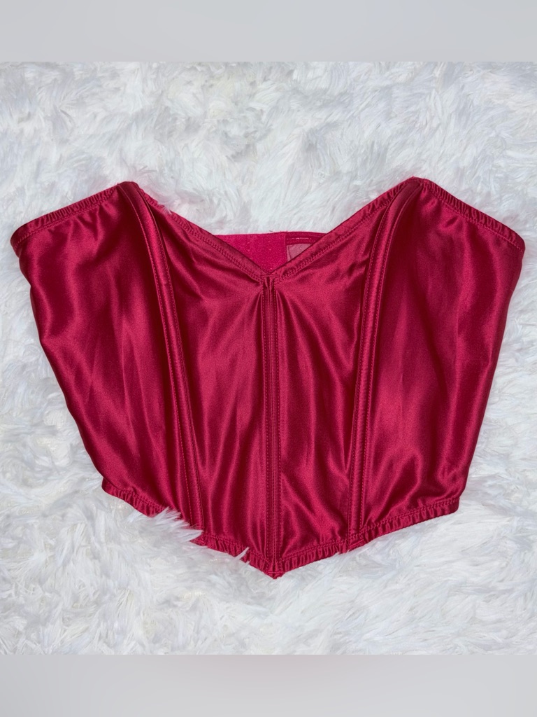 Victoria's Secret Red Satin Corset Top
